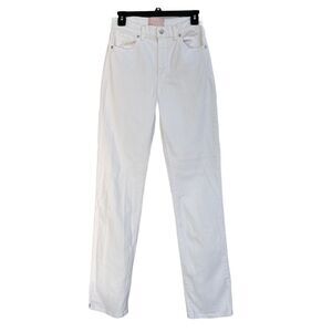 Revice Denim SZ 28 Straight Jeans Hi-Rise Pockets Zip-Fly White Womens - Long